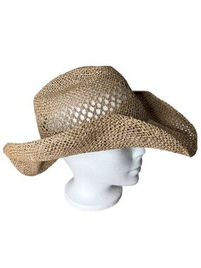 SOMHER Mexican Distressed Cowboy Straw Hat Sea Grass Western Rockabilly Medium